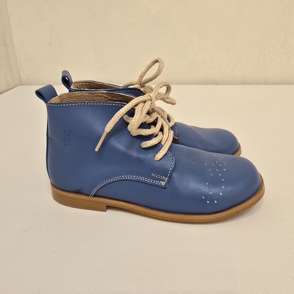 Eccolo Blue Kids Boots with Tan Soles